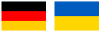 Deutsche und Ukrainische Flagge